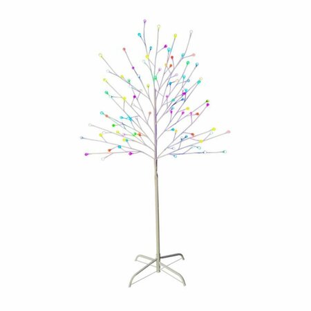 GOLDENGIFTS 60 in. LED Stick Tree Yard Decor White GO2742836